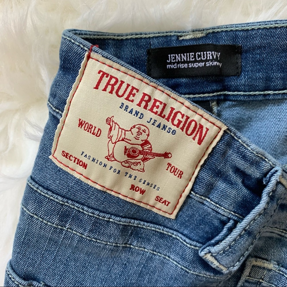 NWT True Religion Jennie Curvy Shorts Waist Sz 28